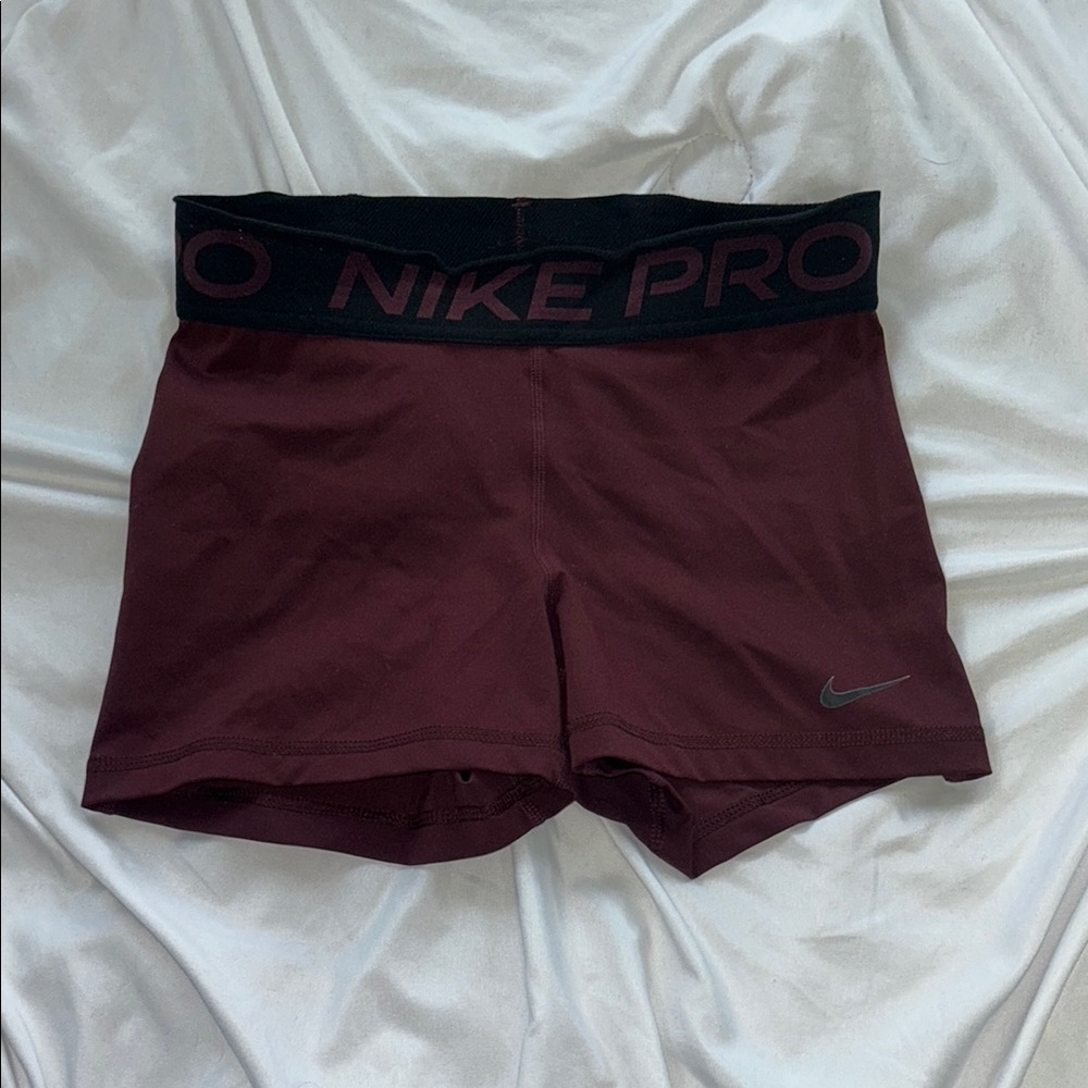 Nike Maroon Athletic/Spandex Shorts